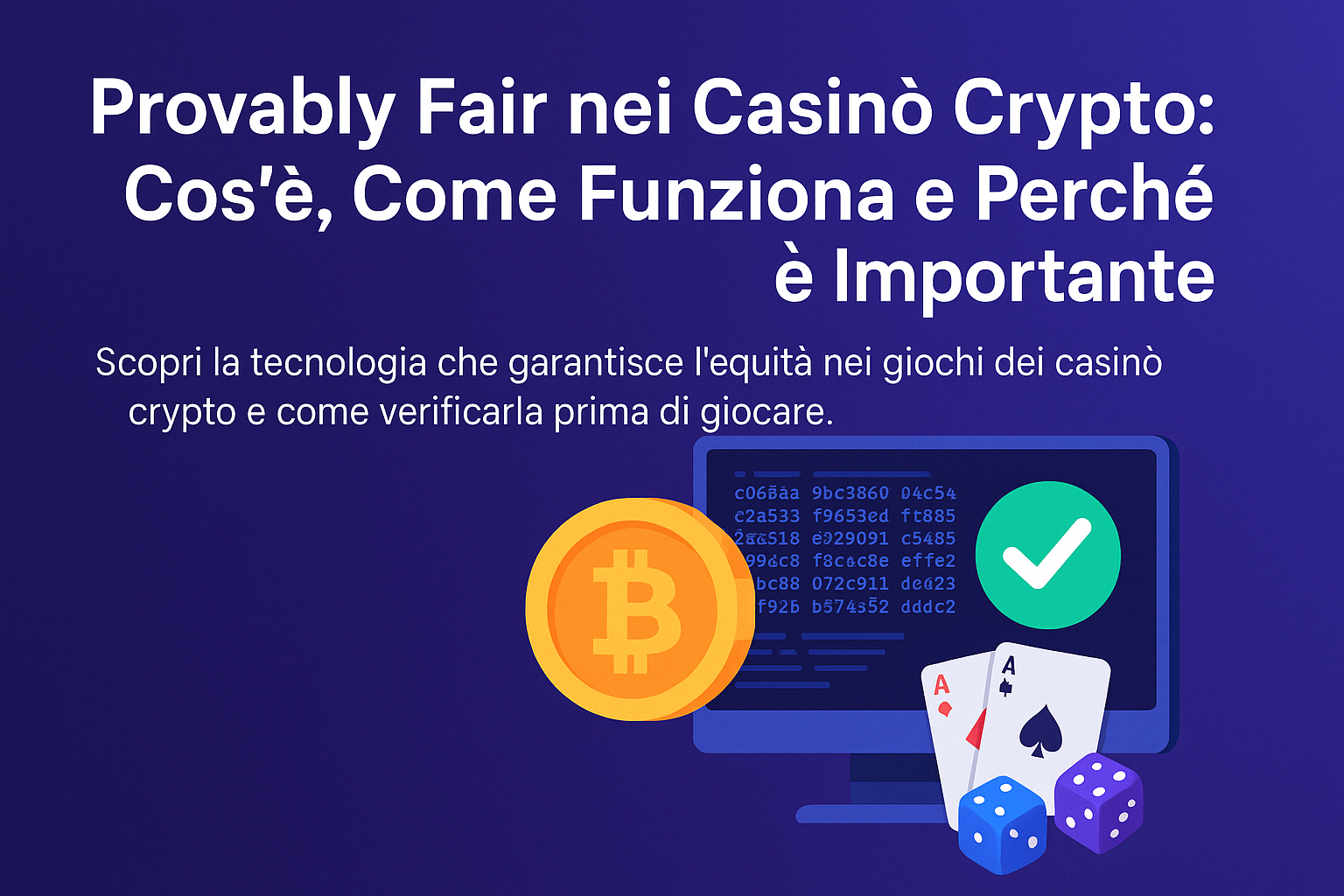 🎲 Provably Fair nei Casinò Crypto: Cos’è, Come Funziona e Perché è Importante