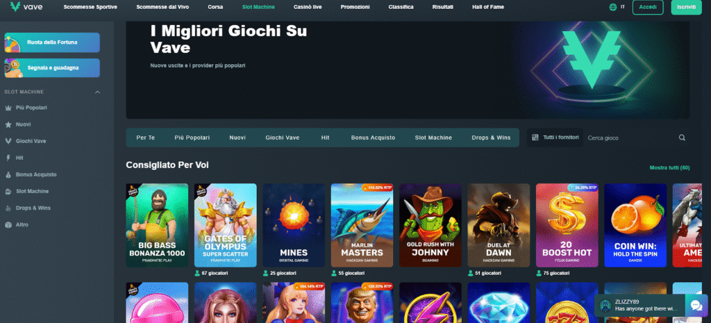 Giochi di vave casino lista