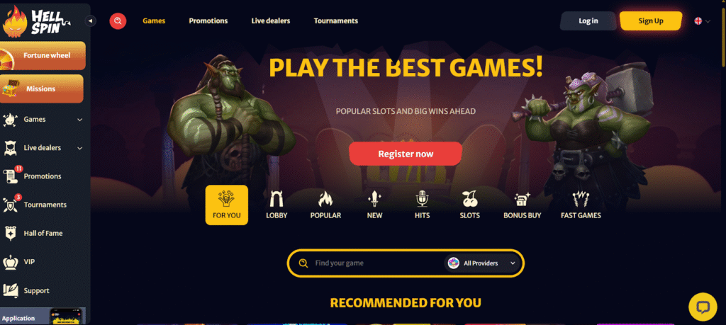 ricerca gioco Hell Spin