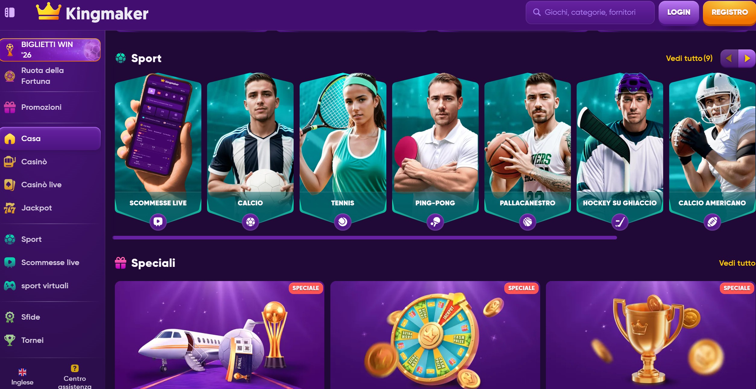 KingMaker - Slot e attività di gaming